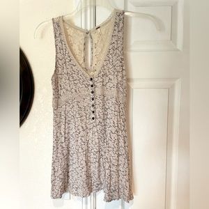 Free people floral and lace tank